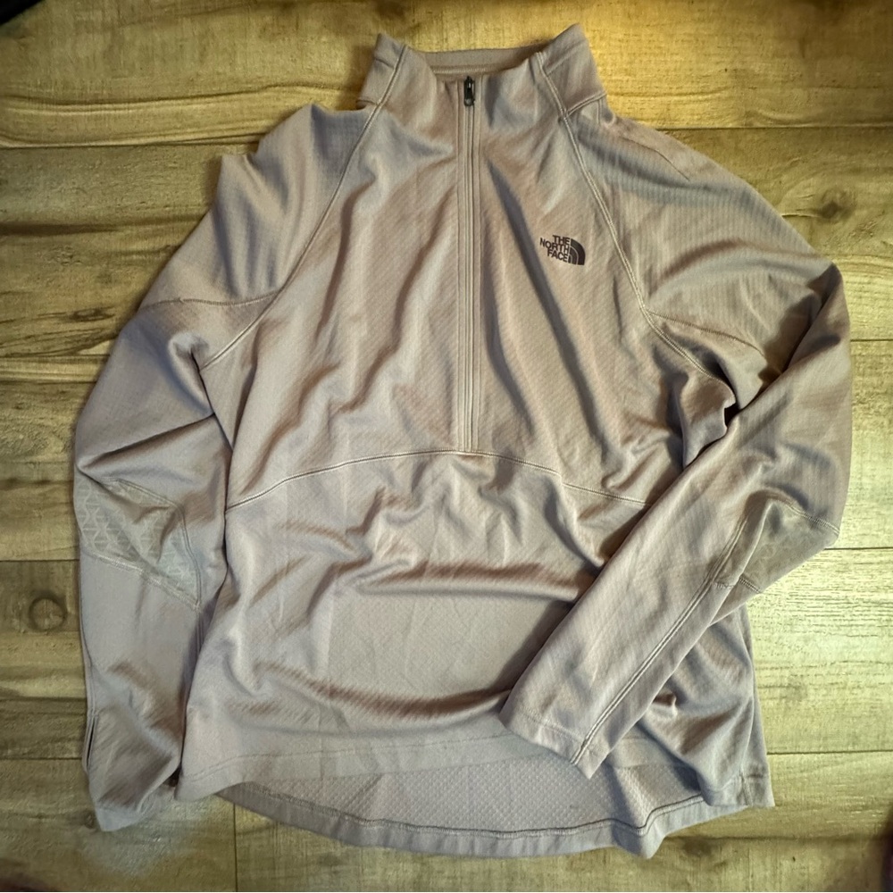 The North Face Light Gray Quarter-Zip Pullover